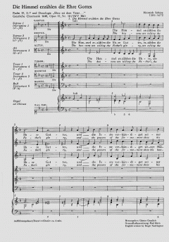 Die Himmel erzählen die Ehre Gottes SWV386 (Heinrich Schütz) 
