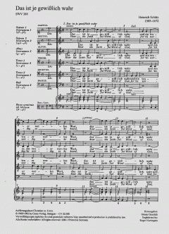 Das ist je gewisslich wahr SWV388 (Download) 