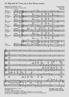 Selig sind die Toten SWV391 (Heinrich Schütz) 