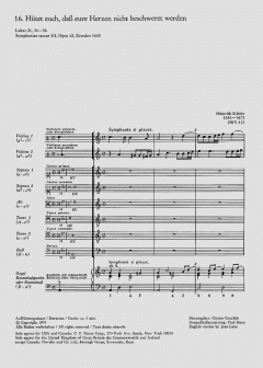 Hütet euch, dass eure Herzen nicht beschweret (Heinrich Schütz) 