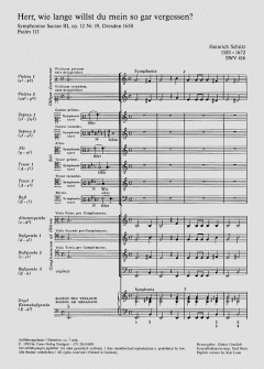 Herr, wie lange willst du mein so gar vergessen SWV416 (Heinrich Schütz) 