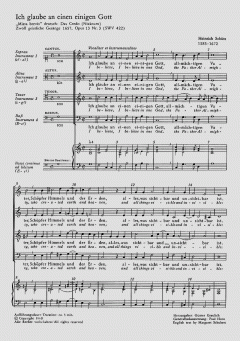 Ich glaube an einen einigen Gott SWV422 (Heinrich Schütz) 