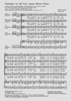Danksagen wir alle Gott SWV425 (Heinrich Schütz) 