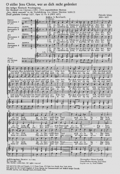 O süßer Jesu Christ, wer an dich SWV427 (Heinrich Schütz) 