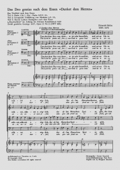 Schütz: Das Deo gratias nach dem Essen (Heinrich Schütz) 