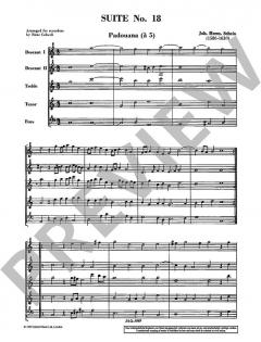Suite Nr. 18 von Johann Hermann Schein (Download) 