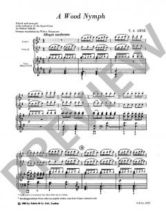 Die Waldnymphe von Thomas Augustin Arne (Download) 