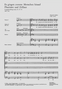 Es gingen zweene Menschen SWV444 (Heinrich Schütz) 