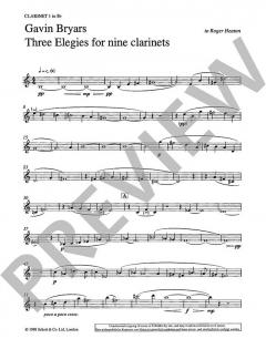 Three Elegies for Nine Clarinets von Gavin Bryars (Download) 