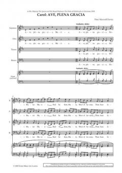 Carol: Ave, Plena Gracia von Peter Maxwell Davies (Download) 