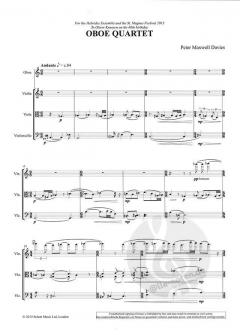 Oboe Quartet Op. 323 von Peter Maxwell Davies (Download) im Alle Noten Shop kaufen