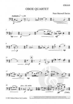 Oboe Quartet Op. 323 von Peter Maxwell Davies (Download) im Alle Noten Shop kaufen