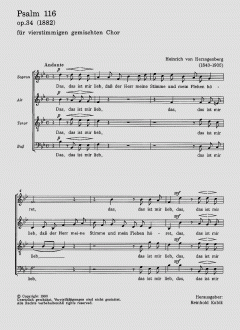 Psalm 116 op. 34 von Heinrich von Herzogenberg (Download) 
