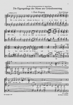Die Eigengesänge der Messe am Gründonnerstag (Harald Heilmann) 