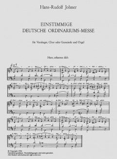 Einstimmige deutsche Ordinariumsmesse (Hans Rudolf Johner) 