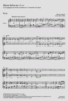Messe brève no. 4 à la Congrégation (Charles Gounod) 