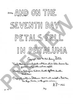 And on the Seventh Day Petals Fell in Petaluma (Version 1966) von Harry Partch (Download) 
