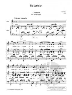 Ilk Sarkılar op. 5 / op. 47 von Fazil Say (Download) 