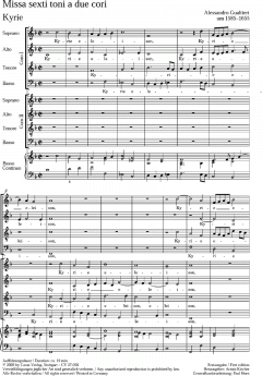 Missa sexti toni a due cori op. 4 (Alessandro Gualtieri) 