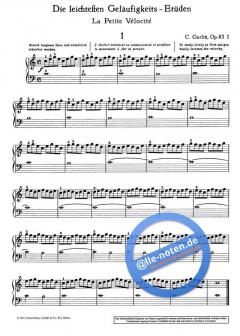 Die leichtesten Geläufigkeitsetüden op. 83 von Cornelius Gurlitt (Download) 