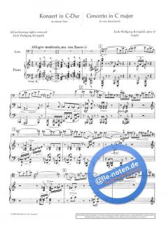 Concerto in C-Dur op. 37 von Erich Wolfgang Korngold (Download) 