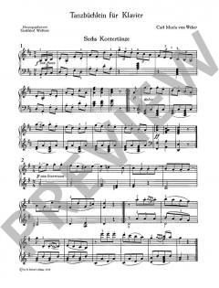 Tanzbüchlein für Klavier von Carl Maria von Weber (Download) im Alle Noten Shop kaufen