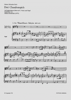 3 Choralvorspiele von Johann Sebastian Bach 