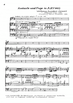 Andante und Fuge in A-Dur KV402 von Wolfgang Amadeus Mozart 