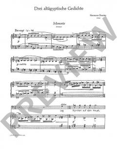 Drei altägyptische Gedichte von Hermann Reutter (Download) 