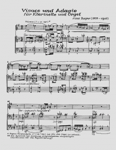 Vivace und Adagio op. 199 von Max Reger 
