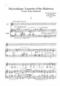 Marienklage BoWV206 von Claudio Monteverdi 