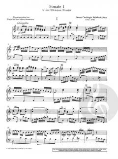 6 leichte Sonaten von Johann Christoph Friedrich Bach (Download) 