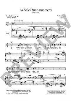 La Belle Dame sans Merci von Paul Hindemith (Download) 