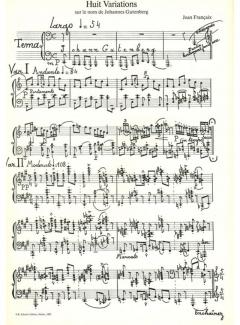 8 Variationen über den Namen Johannes Gutenberg von Jean Françaix (Download) 