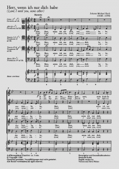 Herr, wenn ich nur dich habe von Johann Michael Bach (Download) 