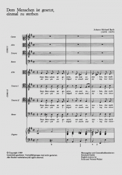 Dem Menschen ist gesetzt (Johann Michael Bach) 