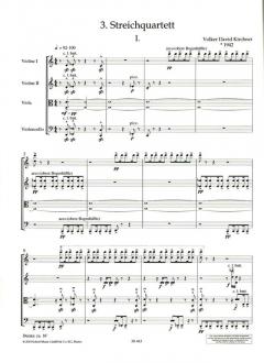 3. Streichquartett von Volker David Kirchner (Download) im Alle Noten Shop kaufen