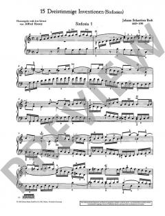 15 dreistimmige Inventionen BWV 787-801 von Johann Sebastian Bach (Download) 