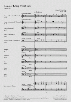Herr, der König freuet sich von Johann Michael Bach (Download) 