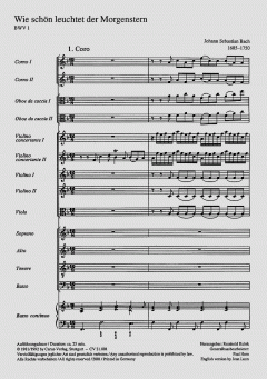 Wie schön leuchtet der Morgenstern (J.S. Bach) 