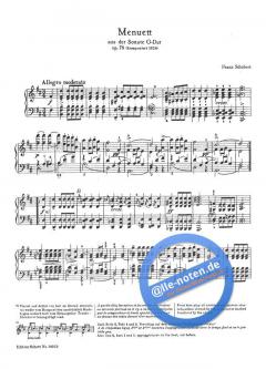 Menuett G-Dur op. 78 D 894 von Franz Schubert (Download) 