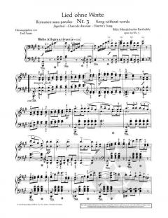Lieder ohne Worte A-Dur op. 19/3 und 4 von Felix Mendelssohn Bartholdy (Download) 