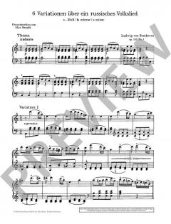 6 Variationen in a-Moll op. 107 Nr. 7 von Ludwig van Beethoven (Download) 