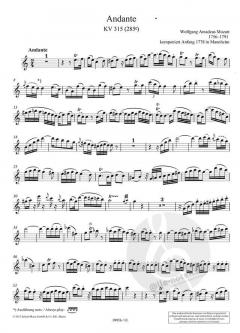 Andante KV 315 (285e) von Wolfgang Amadeus Mozart (Download) 