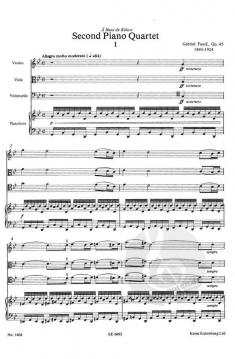Klavierquartett Nr. 2 op. 45 von Gabriel Fauré 