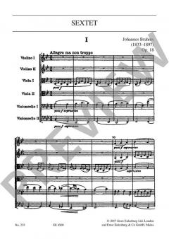 Streichsextett B-Dur op. 18 von Johannes Brahms im Alle Noten Shop kaufen