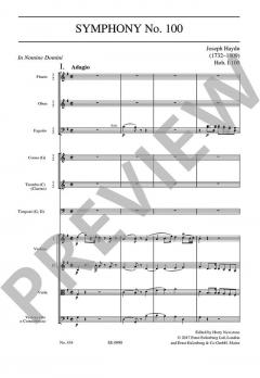 Symphonie Nr. 100 G-dur Hob. I:100 von Joseph Haydn 