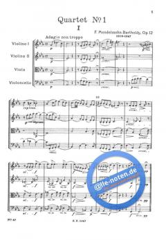 Streichquartett Es-Dur op. 12 von Felix Mendelssohn Bartholdy im Alle Noten Shop kaufen
