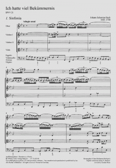 Ich hatte viel Bekümmernis (1. Fassung) von Johann Sebastian Bach (Download) 