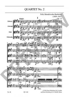 Streichquartett a-Moll op. 13 von Felix Mendelssohn Bartholdy im Alle Noten Shop kaufen